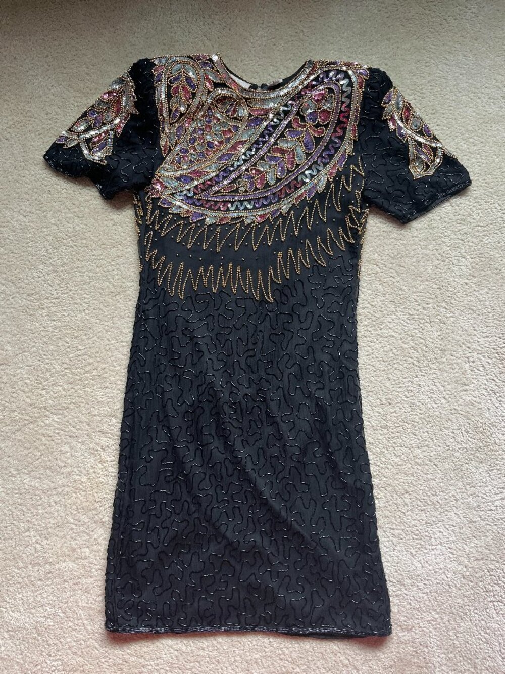 Vintage Lawrence Kazar Beaded Dress